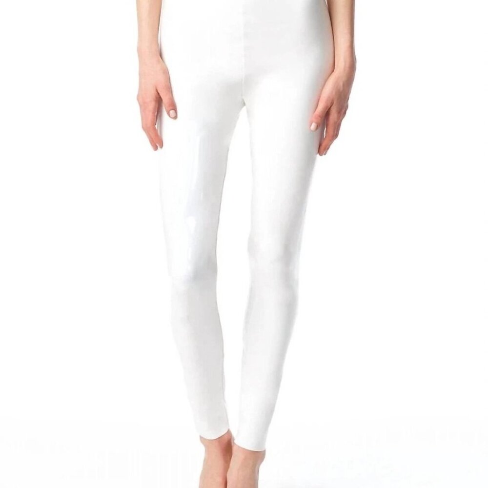 Commando Control Faux Leather Leggings White Large NWT
